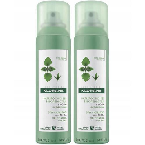 Miniaturka artykułu - KLORANE Szampon suchy z pokrzywą, 2x150ml