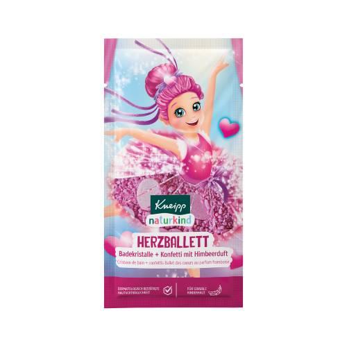 Miniaturka artykułu - Kneipp naturkind S&oacute;l + Konfetti do kąpieli Balet Serc o zapachu malin, 40 g