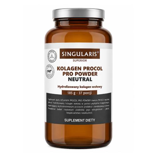 Miniaturka artykułu - Singularis Kolagen Procol Pro Powder Neutral, 185 g - suplement diety z kolagenem