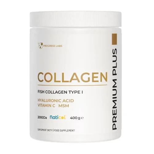 Miniaturka artykułu - Progress Labs Collagen Naticol Premium Plus Kolagen rybi 10 000 mg, 400 g