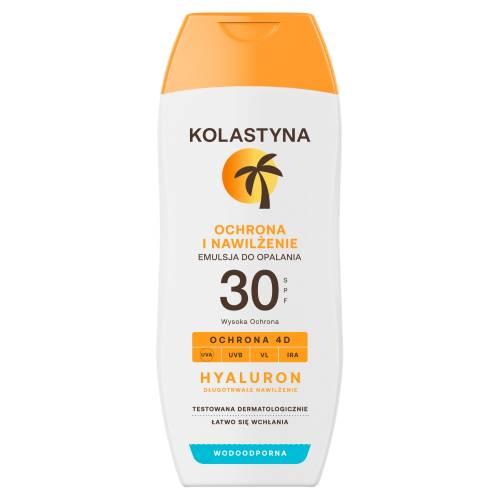 Miniaturka artykułu - KOLASTYNA Hyaluron Ochrona i Nawilżenie Emulsja do opalania SPF30, 200 ml