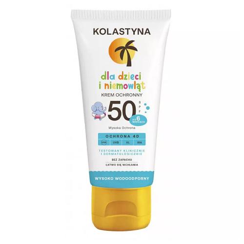 Miniaturka artykułu - KOLASTYNA Krem ochronny dla dzieci i niemowląt SPF 50, 75 ml