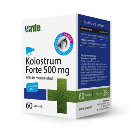 Miniaturka artykułu - Kolostrum Forte 500 mg, 60 kaps.
