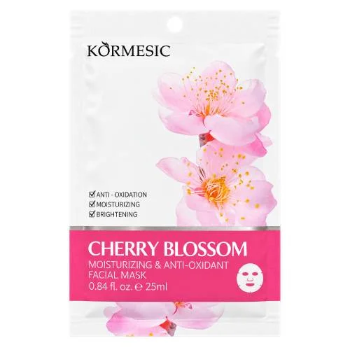 Miniaturka artykułu - Kormesic Cherry Blossom Rozjaśniająca i nawilżająca maseczka do twarzy, 25 ml
