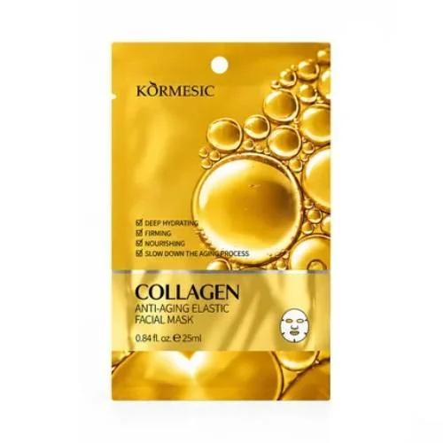 Miniaturka artykułu - Kormesic Collagen Anti Aging Elastic Facial Mask Kolagenowa maseczka na twarz w płachcie, 25 ml