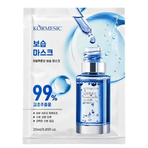 Miniaturka artykułu - Kormesic Korean Beauty Hyaluronic Acid Mask Sheet Maseczka do twarzy w płachcie z kwasem hialuronowym, 25 ml