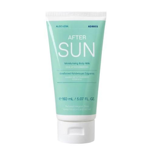Miniaturka artykułu - KORRES Nawilżające mleczko po opalaniu After Sun Moisturising Body Milk Aloe Vera, 150ml USZKODZONY KOREK PLASTIKOWY