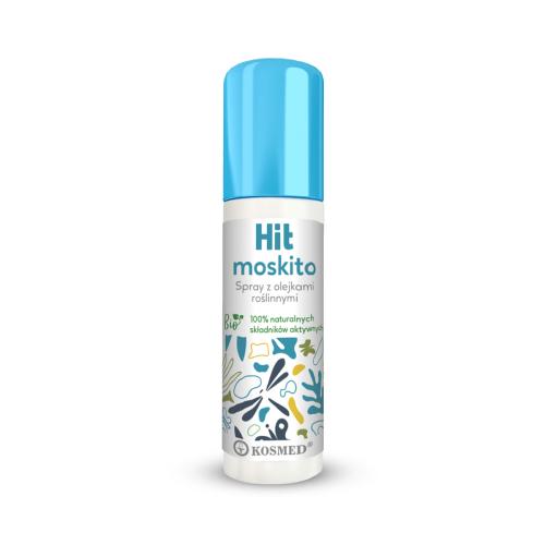 Miniaturka artykułu - Kosmed Hit Moskito Spray z olejkami roślinnymi przeciw komarom i kleszczom, 100 ml