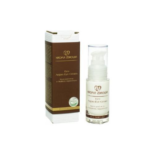 Miniaturka artykułu - KROPLA ZDROWIA Eco Argan Eye Cream Krem pod oczy z olejkiem arganowym - 30 ml KR&Oacute;TKA DATA 31.08.2026