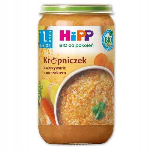Miniaturka artykułu - HiPP Krupniczek z warzywami i kurczakiem BIO, 250 g