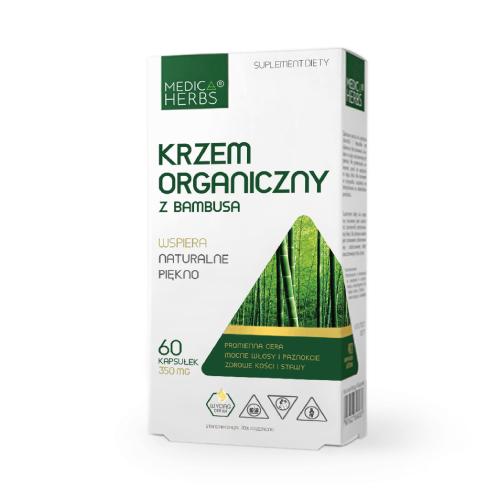 Miniaturka artykułu - Medica Herbs Krzem organiczny z bambusa, 60 kaps.