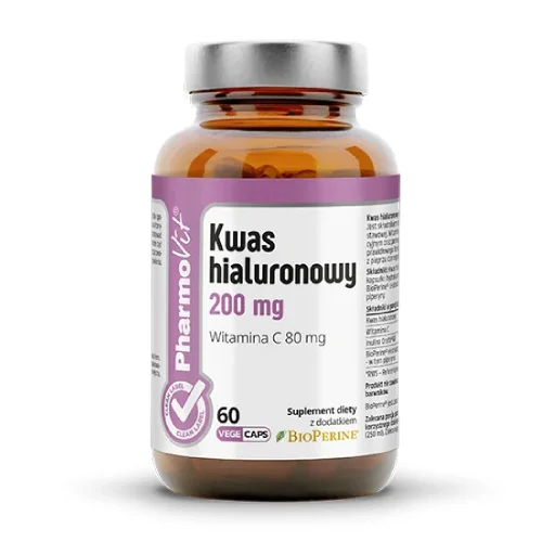 Miniaturka artykułu - Pharmovit Kwas hialuronowy 200 mg, 60 kaps.