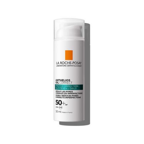 Miniaturka artykułu - LA ROCHE-POSAY ANTHELIOS OIL CORRECT Codzienna Fotokorekcja Żel-Krem korygujący niedoskonałości SPF 50+, 50ml KR&Oacute;TKA DATA 30.09.2026