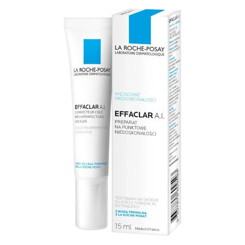 Miniaturka artykułu - LA ROCHE-POSAY Effaclar A.I. Punktowy krem na zmiany trądzikowe - 15ml
