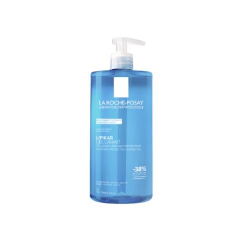 Miniaturka artykułu - La Roche-Posay Lipikar Ochronny i kojący żel do mycia twarzy i ciała, 1000 ml