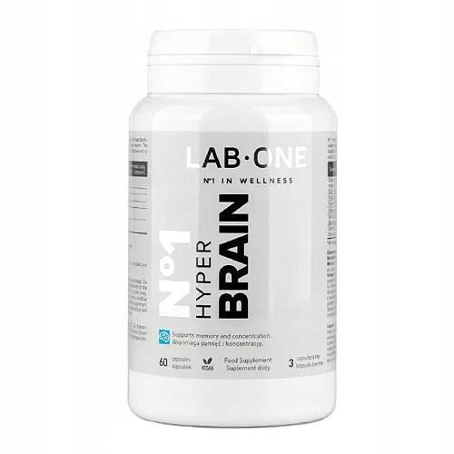 Miniaturka artykułu - Lab One Hyper Brain Pamięć i koncentracja, 60 kaps. KR&Oacute;TKA DATA 30.09.2026