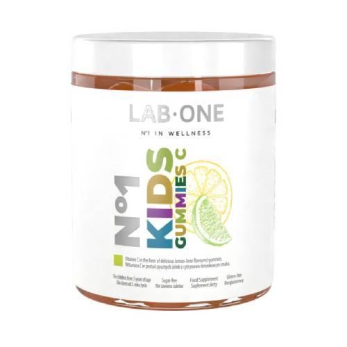 Miniaturka artykułu - Lab One Kidsgummies C żelki bez cukru, 60 szt. KR&Oacute;TKA DATA 30.09.2026