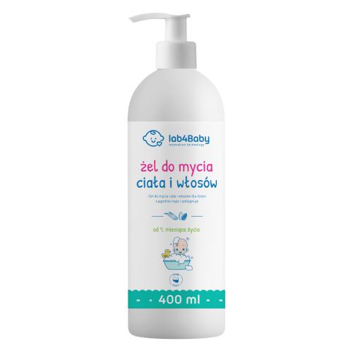 Miniaturka artykułu - Lab4Baby Żel do mycia ciała i włos&oacute;w, 400ml