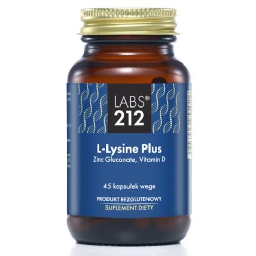 Miniaturka artykułu - LABS212 L-Lysine Plus Lizyna + Cynk + Witamina D, 45 kaps.