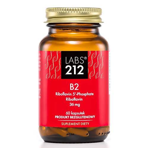 Miniaturka artykułu - LABS212 Riboflavin Witamina B2 Ryboflawina, 60 kaps.