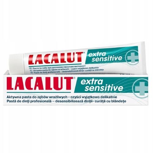 Miniaturka artykułu - LACALUT EXTRA SENSITIVE Pasta do zęb&oacute;w - 75ml 