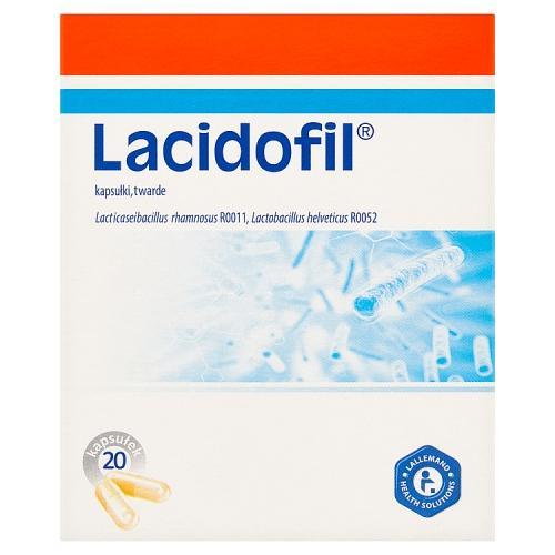 Miniaturka artykułu - Lacidofil - 20 kapsułek KR&Oacute;TKA DATA 30.09.2026