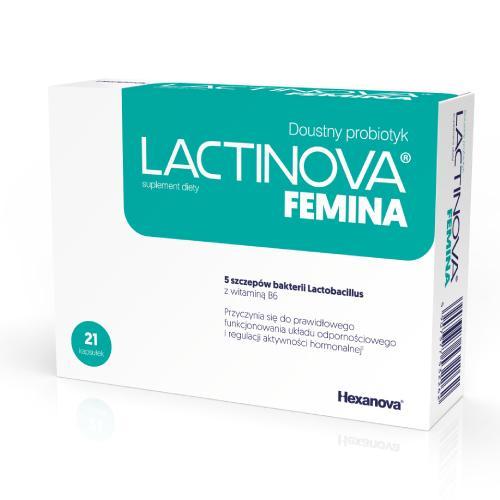 Miniaturka artykułu - Lactinova Femina, 21 kaps. USZKODZONE TEKTUROWE OPAKOWANIE