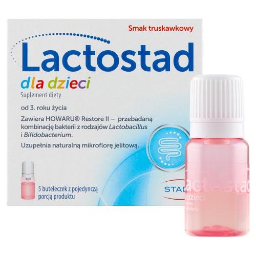 Miniaturka artykułu - Lactostad dla dzieci powyżej 3. roku życia płyn doustny, 5 ampułek x 7 ml