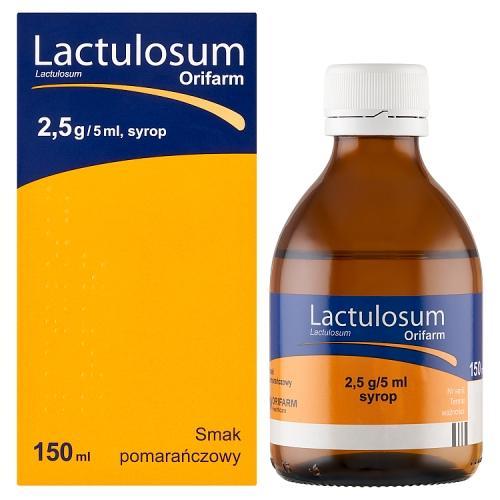 Miniaturka artykułu - Lactulosum Orifarm 2,5g/5ml syrop, 150ml USZKODZONE TEKTUROWE OPAKOWANIE