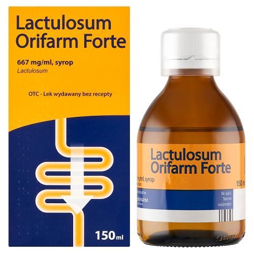 Miniaturka artykułu - Lactulosum Orifarm Forte 667mg/ml, 150ml USZKODZONE TEKTUROWE OPAKOWANIE