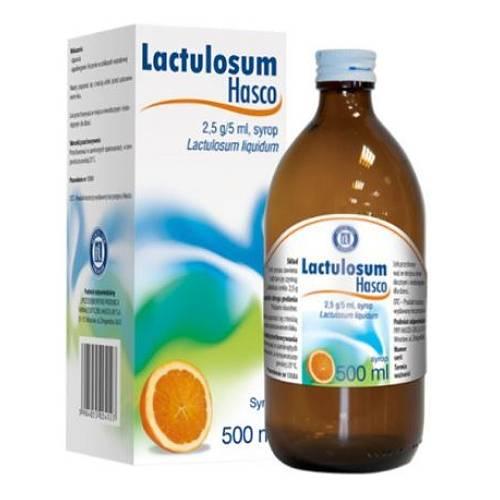 Miniaturka artykułu - LACTULOSUM Syrop HASCO - Lek na zaparcia w postaci syropu, 150 ml 