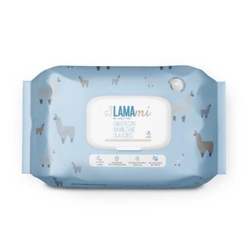 Miniaturka artykułu - LAMAmi Chusteczki nawilżane dla dzieci, 60 szt.