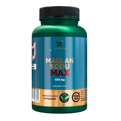 Miniaturka artykułu - Lanco Nutritions Maślan Sodu Max, 60 kaps.