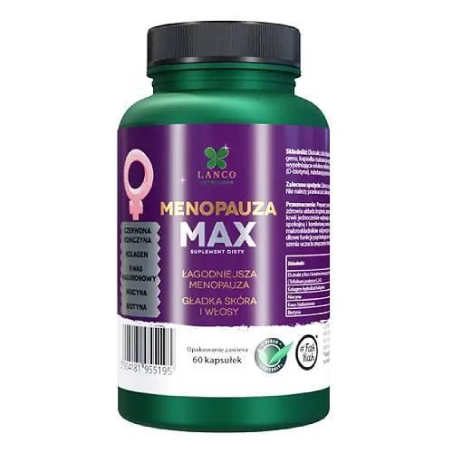 Miniaturka artykułu - LANCO NUTRITIONS Menopauza Max, 60 kaps. USZKODZONE ZAMYKANIE