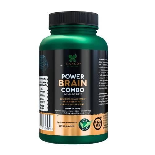 Miniaturka artykułu - Lanco Nutritions Power Brain Combo, 60 kaps.