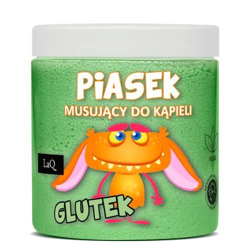Miniaturka artykułu - LaQ Glutek Piasek musujący do kąpieli zielony, 190 g
