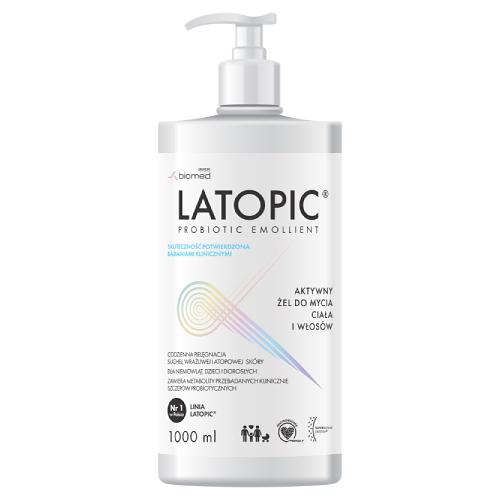 Miniaturka artykułu - Latopic Żel do mycia ciała i włos&oacute;w, 1000ml