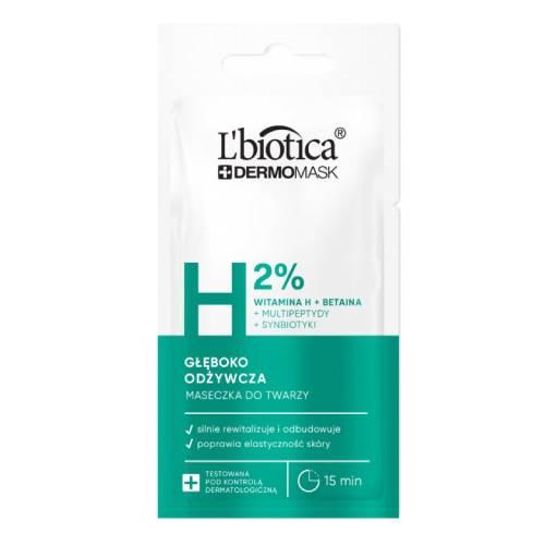 Miniaturka artykułu - L'BIOTICA Dermomask Głęboko odżywcza maska z witaminą H, 8ml