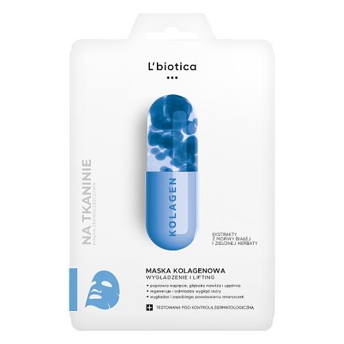 L'BIOTICA MASKA KOLAGENOWA w postaci nasączonej tkaniny - 1 sztuka