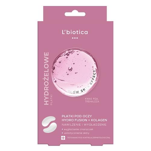 Miniaturka artykułu - L'BIOTICA PHF + KOLAGEN Nawilżenie & Wygładzenie Hydrożelowe Płatki pod oczy, 2 sztuki