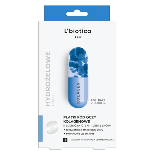 Miniaturka artykułu - L'BIOTICA PŁATKI KOLAGENOWE Redukcja cieni pod oczami - 3 x 2 sztuki