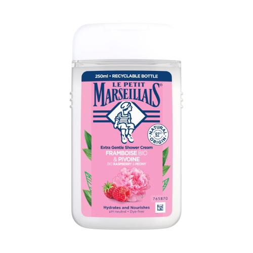 Miniaturka artykułu - LE PETIT MARSEILLAIS Extra Gentle Shower Cream delikatny krem pod prysznic Malina & Piwonia, 250ml