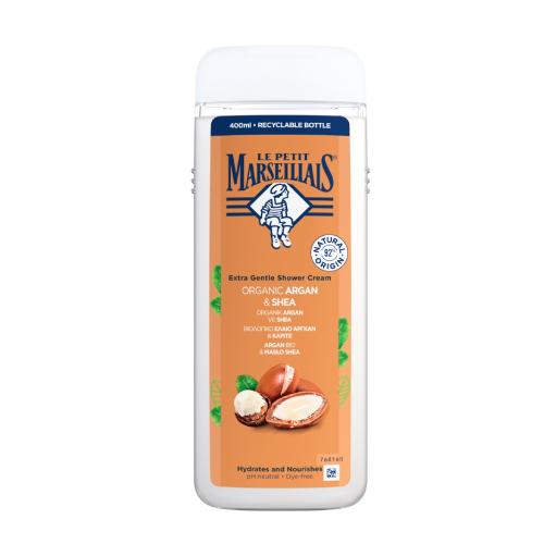 Miniaturka artykułu - LE PETIT MARSEILLAIS Żel pod prysznic Argan Bio & Masło Shea, 400ml