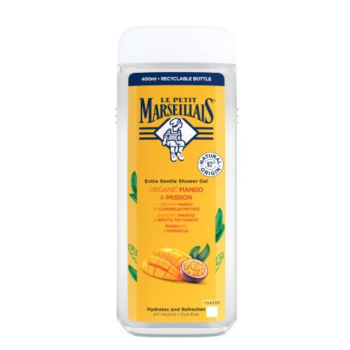 Miniaturka artykułu - LE PETIT MARSEILLAIS Żel pod prysznic mango bio & marakuja, 400ml