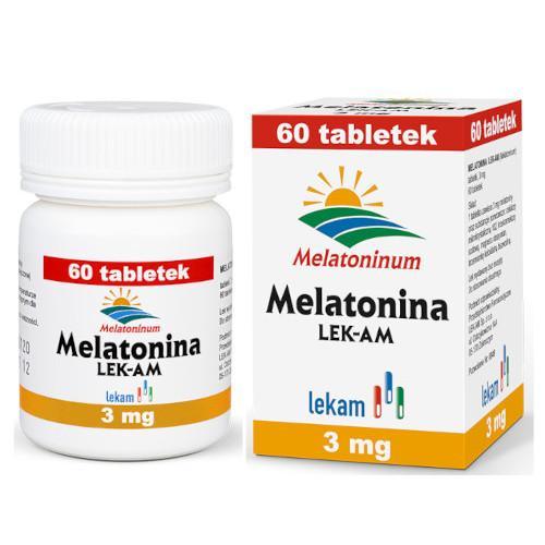 Miniaturka artykułu - LEK - AM MELATONINA 3 mg - 60 tabletek BRAK OPAKOWANIA TEKTUROWEGO