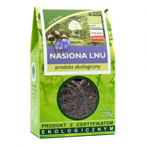 Miniaturka artykułu - Len nasiona 250g DARY NATURY USZKODZONE FOLIOWE OPAKOWANIE