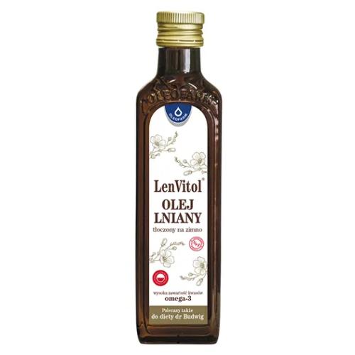 Miniaturka artykułu - LenVitol olej lniany tłoczony na zimno, 250ml
