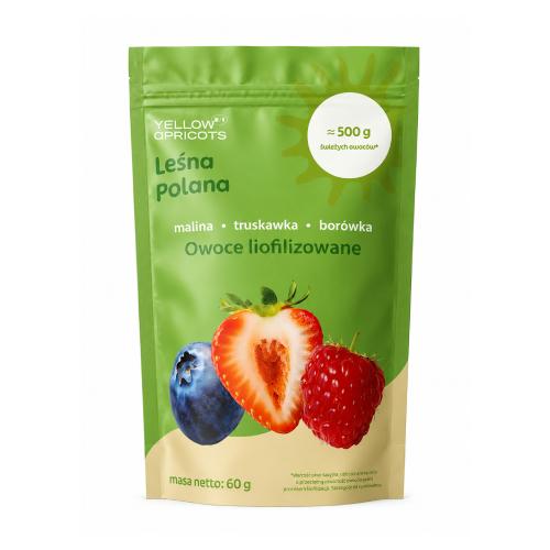 Miniaturka artykułu - Leśna Polana Owoce liofilizowane malina, truskawka, bor&oacute;wka, 60 g