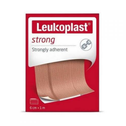 Miniaturka artykułu - Leukoplast Strong Plaster z opatrunkiem 6cm x 1m, 1szt.  USZKODZONE OPAKOWANIE TEKTUROWE