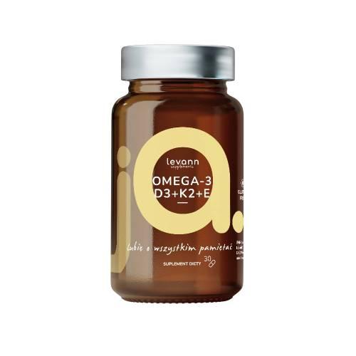 Miniaturka artykułu - LEVANN "jA" Omega-3+D3+K2+E, 30 kapsułek